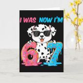 War sechs sieben dalmatiner Hund 67 meme 7. Geburt Karte (Gelbe Blume)