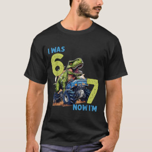 war Six Seven Dinosaur 67 Meme 7. Geburtstag Junge T-Shirt