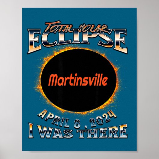 War Solarfinsternis Martinsville Indiana Da Poster (Vorne)