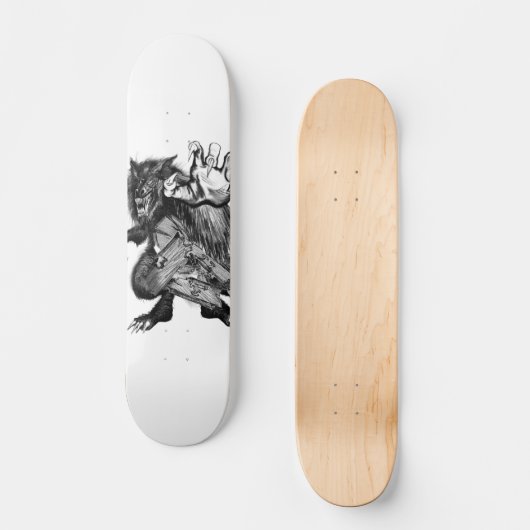 War Wolf Skate Deck Skateboard (Vorderseite)