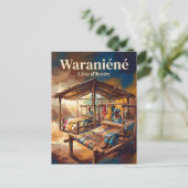 Waraniéné Webdorf Côte d'Ivoire Postkarte (Stehend Vorderseite)