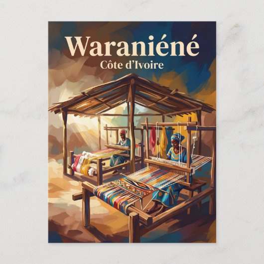 Waraniéné Webdorf Côte d'Ivoire Postkarte (Vorderseite)