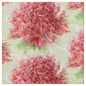 Waratah Aquarell-Kunstgewebe Stoff (Nahaufnahme)