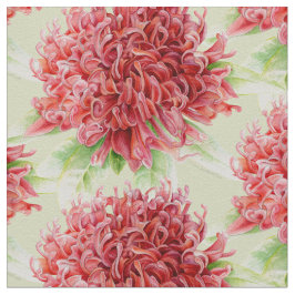 Waratah Aquarell-Kunstgewebe Stoff