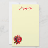 Waratah Australian native flower watercolor Briefpapier (Vorderseite)