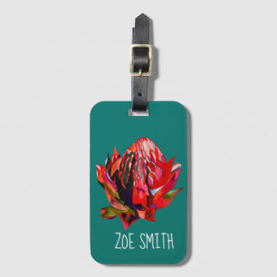 Waratah Australian native flower watercolor Gepäckanhänger