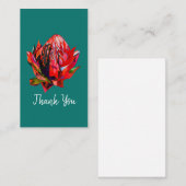 Waratah Australian native flower watercolor Mitteilungskarte (Vorne/Hinten)