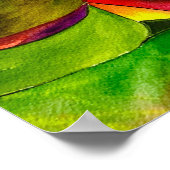 Waratah Australian native flower watercolor Poster (Ecke)