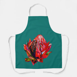 Waratah Australian native flower watercolor Schürze
