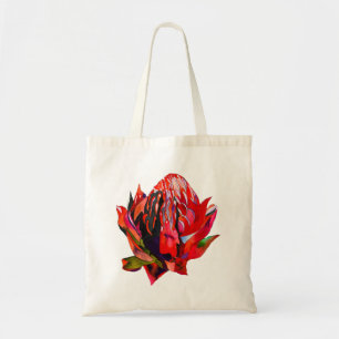 Waratah Australian native flower watercolor Tragetasche