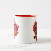 Waratah Australian native flower watercolor Zweifarbige Tasse (Mittel)