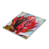 Waratah Australische Blume Aquarell Fliese (Seite)