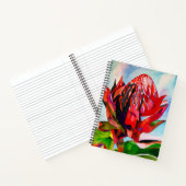 Waratah Australische Blume Aquarell Notizblock (Innenseite)
