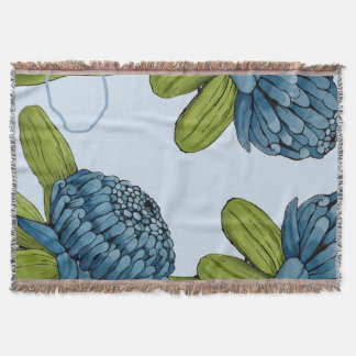 Waratah Floral Cotton Decke