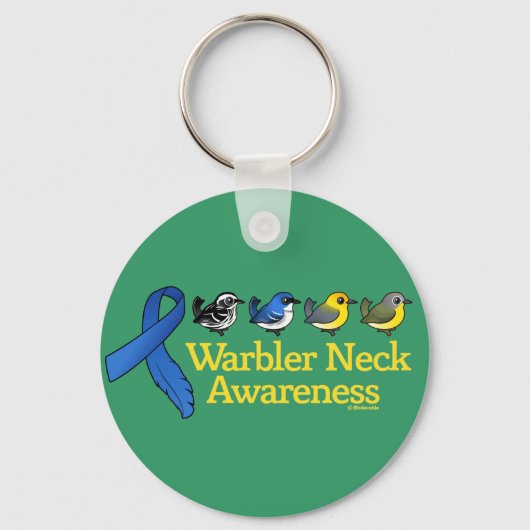 Warbler Neck Awareness Ribbon Schlüsselanhänger (Vorderseite)