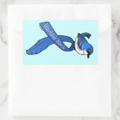 Warbler Neck Ribbon Cerulean Rechteckiger Aufkleber (Tasche)