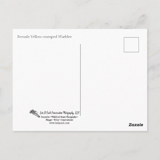 Warbler Postkarte (Rückseite)