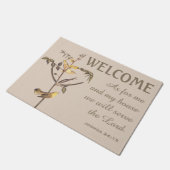 Warbler-Vögel und Verse Doormat Fußmatte (Schrägansicht)