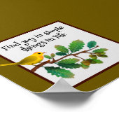 Warbler Wisdom-Simple Joy inspiration Poster (Ecke)