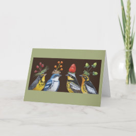 Warblers auf der Berry Hat Night-Karte Karte