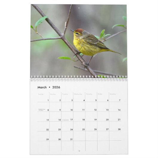 Warblers-Kalender Kalender (Mär 2026)
