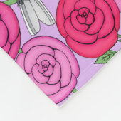 Warblers und Rose auf Lavendel Fleece Blanket (Ecke)