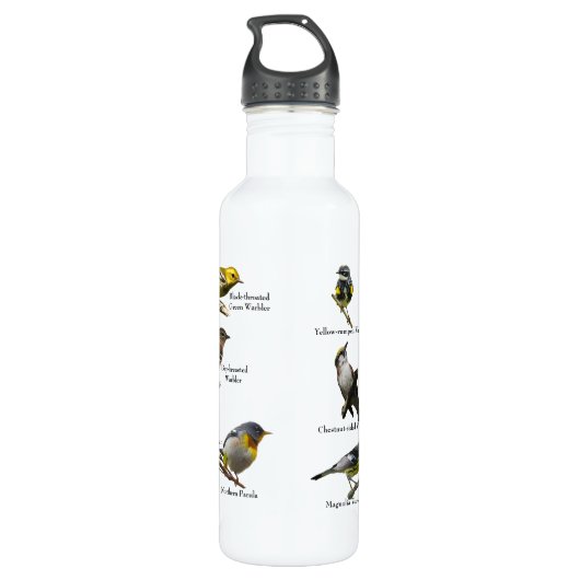 Warblers Wasserflasche Edelstahlflasche (Rückseite)