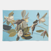 Warbling Flycatcher Kingbirds Vintag Audubon Geschirrtuch (Horizontal)