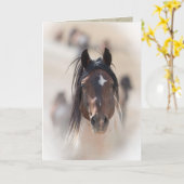 Warbonnet's Stolz Wild Horse Grußkarte Karte (Gelbe Blume)
