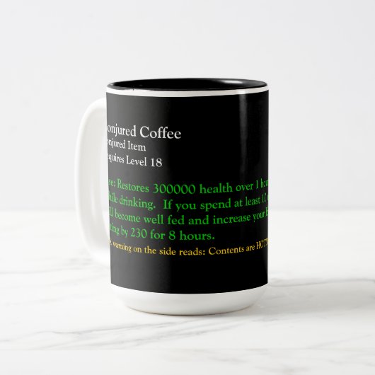 Warcraft Tasse - Conjoured Kaffee - AKTUALISIERT (Vorderseite Links)