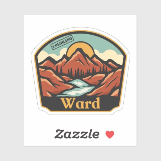 Ward, Colorado Sticker (Blatt)