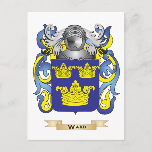 Ward-Familienwappen (Wappen) Postkarte (Vorderseite)