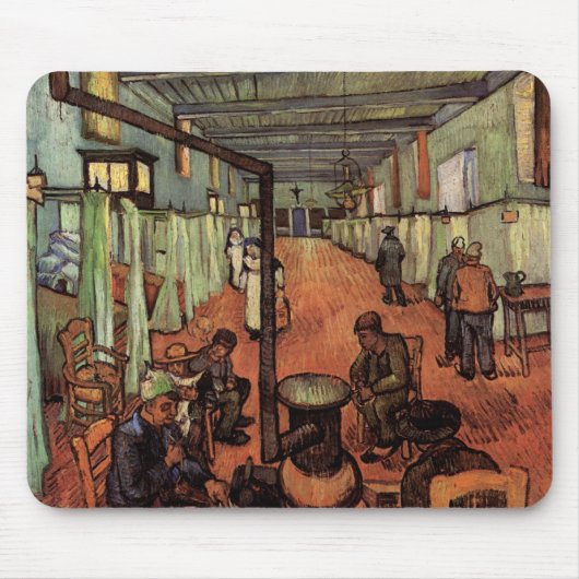 Ward in Hospital in Arles von Vincent van Gogh Mousepad (Vorne)