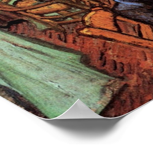 Ward in Hospital in Arles von Vincent van Gogh Poster (Ecke)