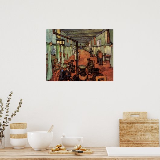 Ward in Hospital in Arles von Vincent van Gogh Poster (Küche)