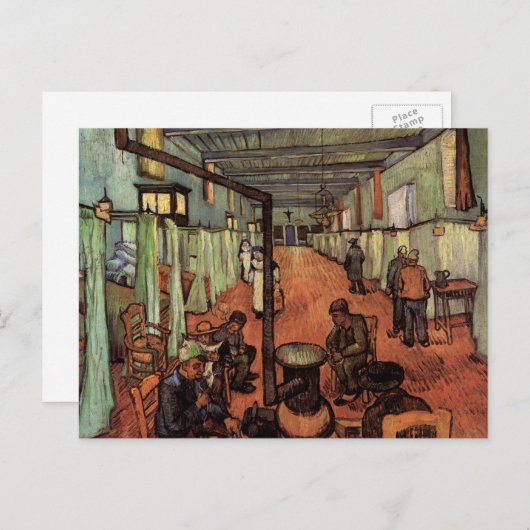 Ward in Hospital in Arles von Vincent van Gogh Postkarte (Vorne/Hinten)