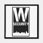Ward Security Square Magnet (Vorne)