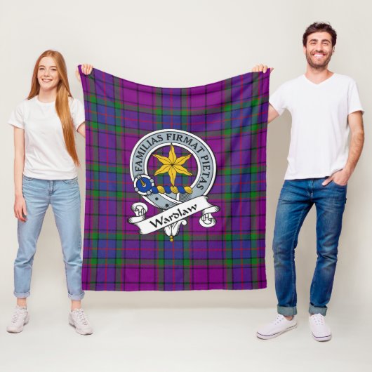Wardlaw Clan Abzeichen Tartan Kariert Fleecedecke (Beispiel)