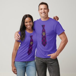 Wardlaw Tartan Krawatten T-Shirt mit Abzeichen