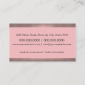 Wardrobe Stylist Visitenkarte (Rückseite)