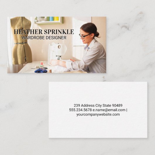 Wardrobes | Seamstress Visitenkarte (Vorne/Hinten)