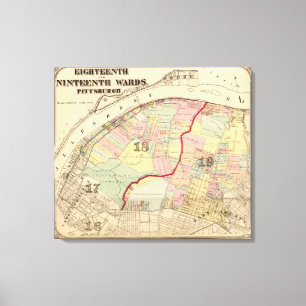 Wards 1819 of Pittsburgh, Pennsyvania Leinwanddruck