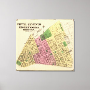 Wards 5, 7-8 of Pittsburgh, Pennsyvania Leinwanddruck