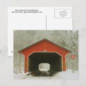 Ware Gilbertville Covered Bridge Portal Postkarte (Vorne/Hinten)