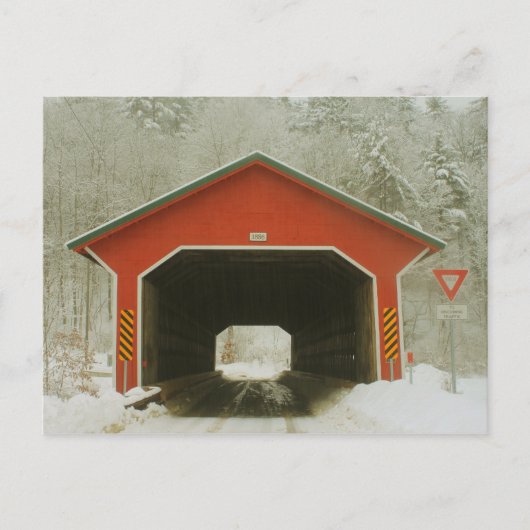 Ware Gilbertville Covered Bridge Portal Postkarte (Vorderseite)