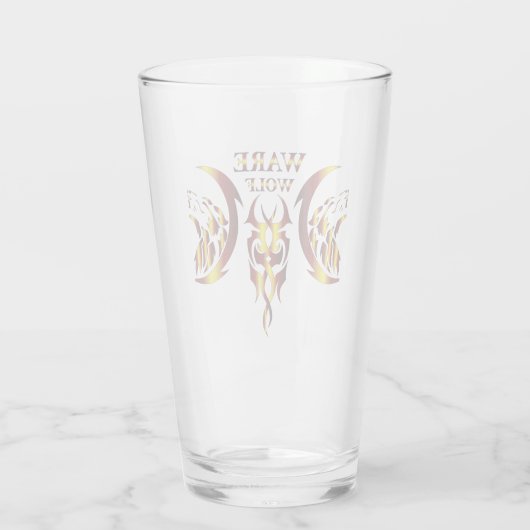 Ware Wolf Trinkbehälter Glas (Rückseite)