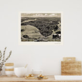 Wareham, MA Panoramic Map - 1885 Poster (Küche)