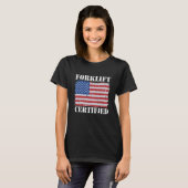 Warehouse American Flag Forklift Operator Forklift T-Shirt (Vorne ganz)