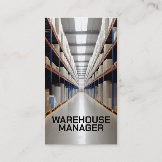 Warehouse Manager Aisle Visitenkarte (Vorderseite)