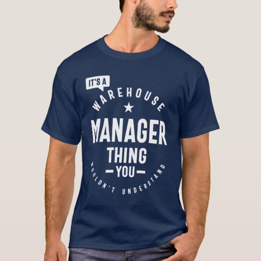 Warehouse Manager verschenken Funny Job Title Prof T-Shirt (Vorderseite)